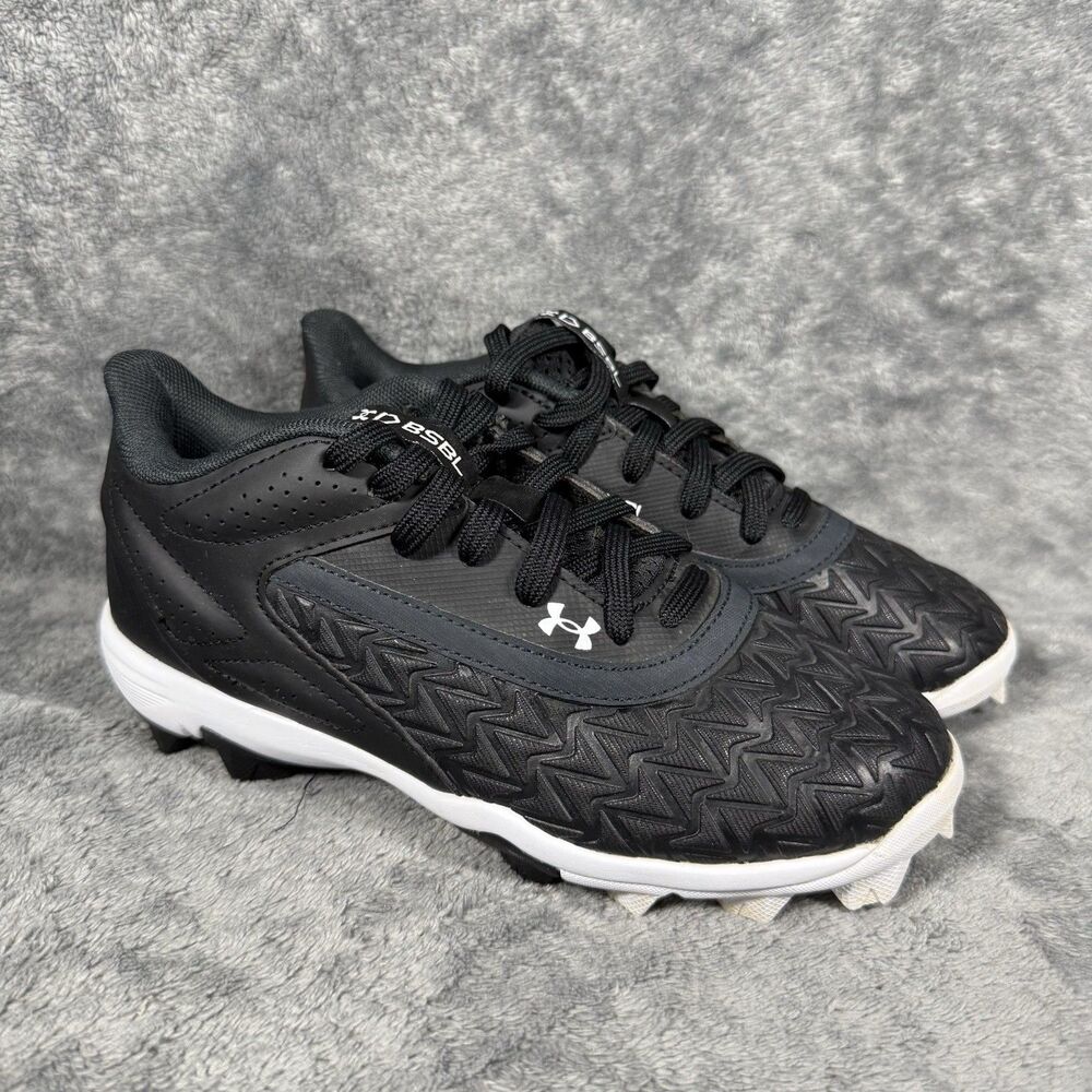 Under Armour Kid's Boy Leadoff Low RM 3.0 Cleat Black White 2Y Baseball Softball
